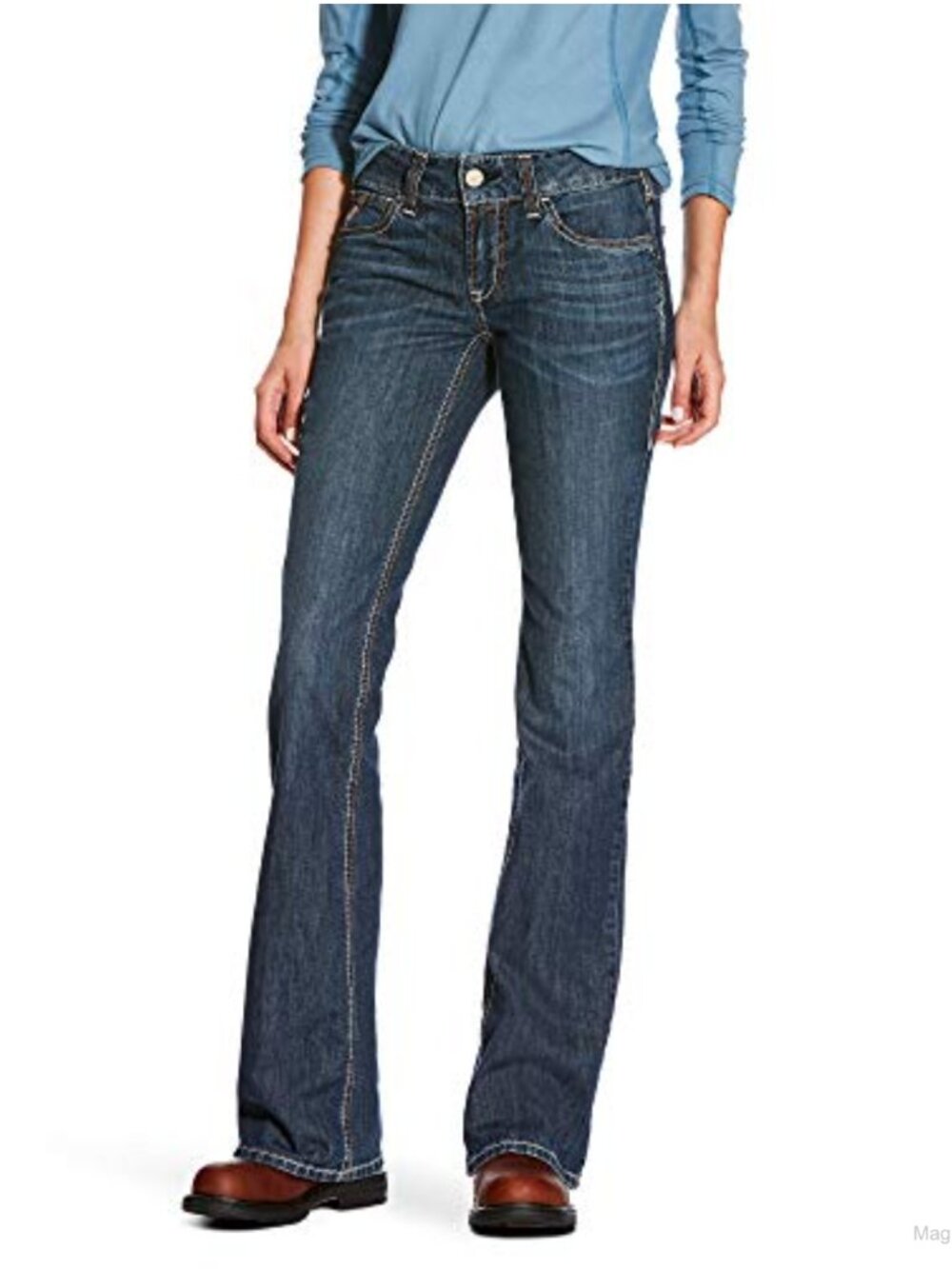 ARIAT FR Stretch Duralight Ella Work Jeans Boot Cut Mid Rise